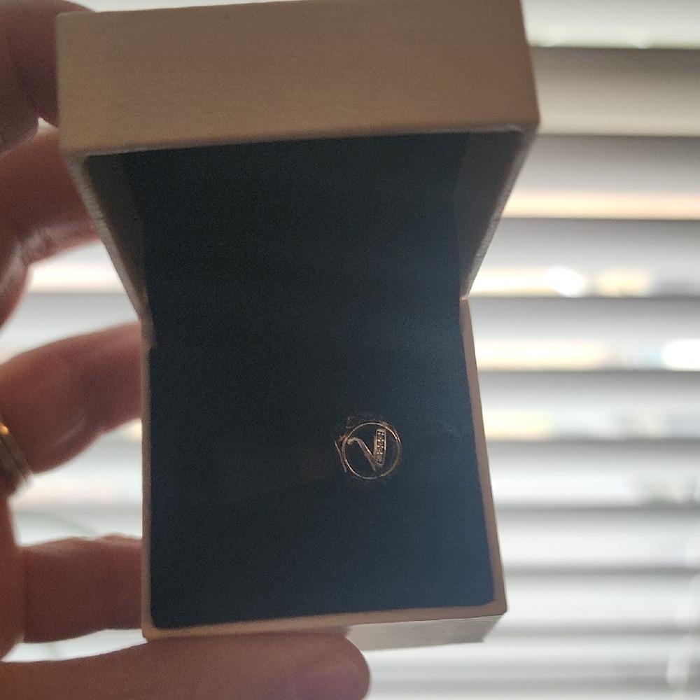 Pandora Sterling Silver Letter "V" Charm with Clear Cubic Zirconia